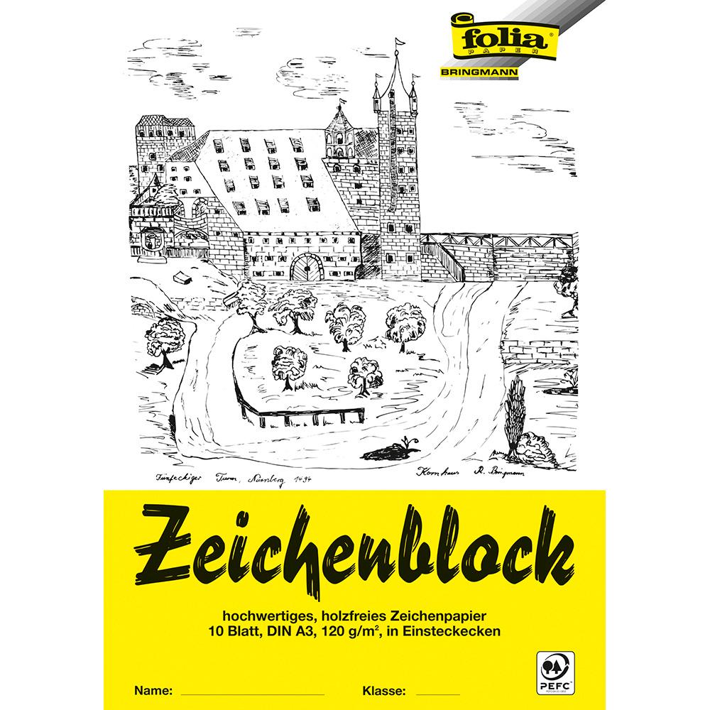 folia Zeichenblock A3 10 lose Blätter