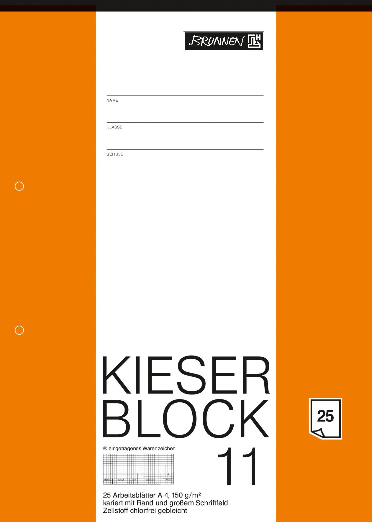 BRUNNEN Kieser-Arbeitsblock A4
