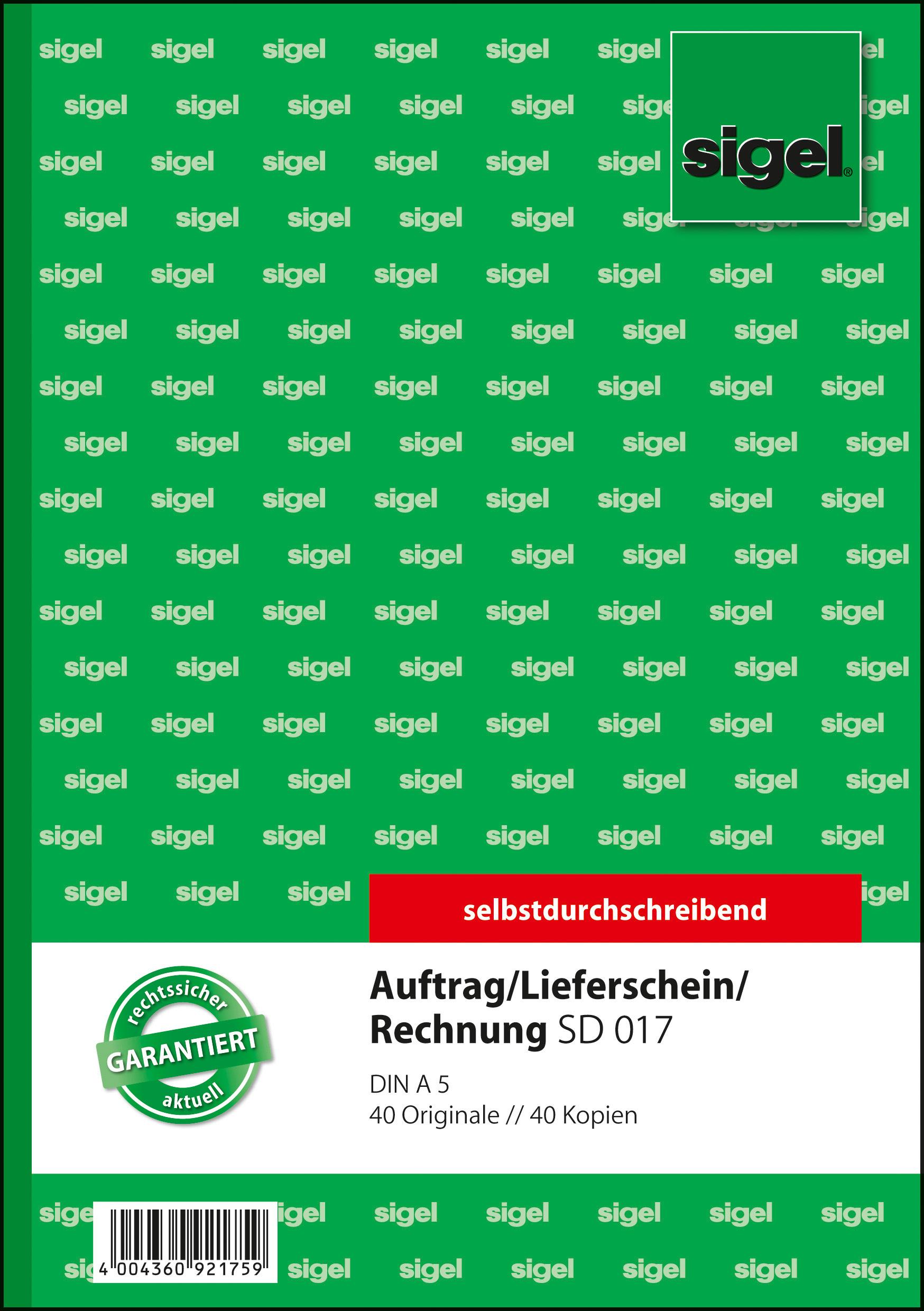 sigel Kombibuch SD017 A5 2 x 40Blatt