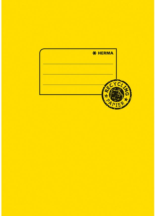 HERMA Hefthülle A5 aus Papier gelb