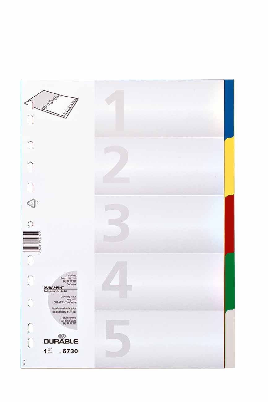 DURABLE Register A4 5teilig PP
