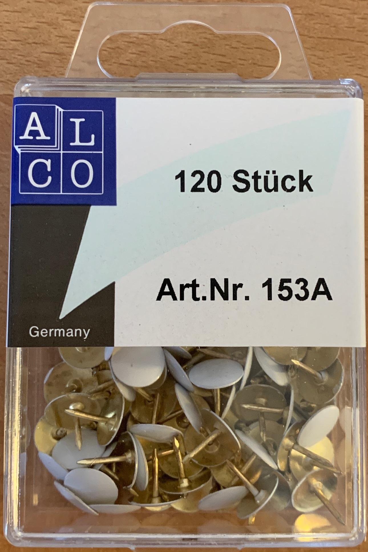ALCO Reissnägel 120 Stück weiß