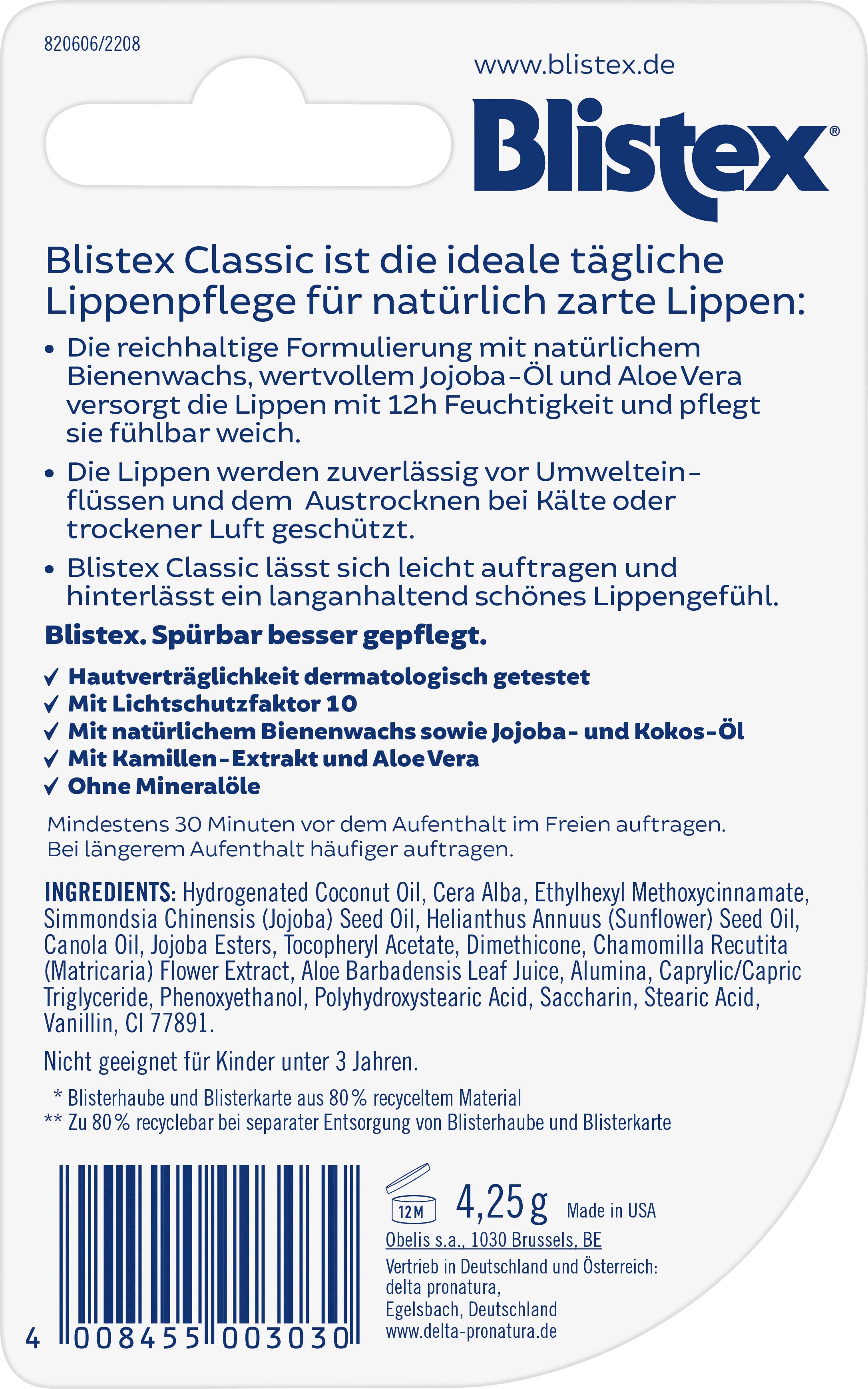 Produktbild Blistex Classic Pflegestick 2 von 2