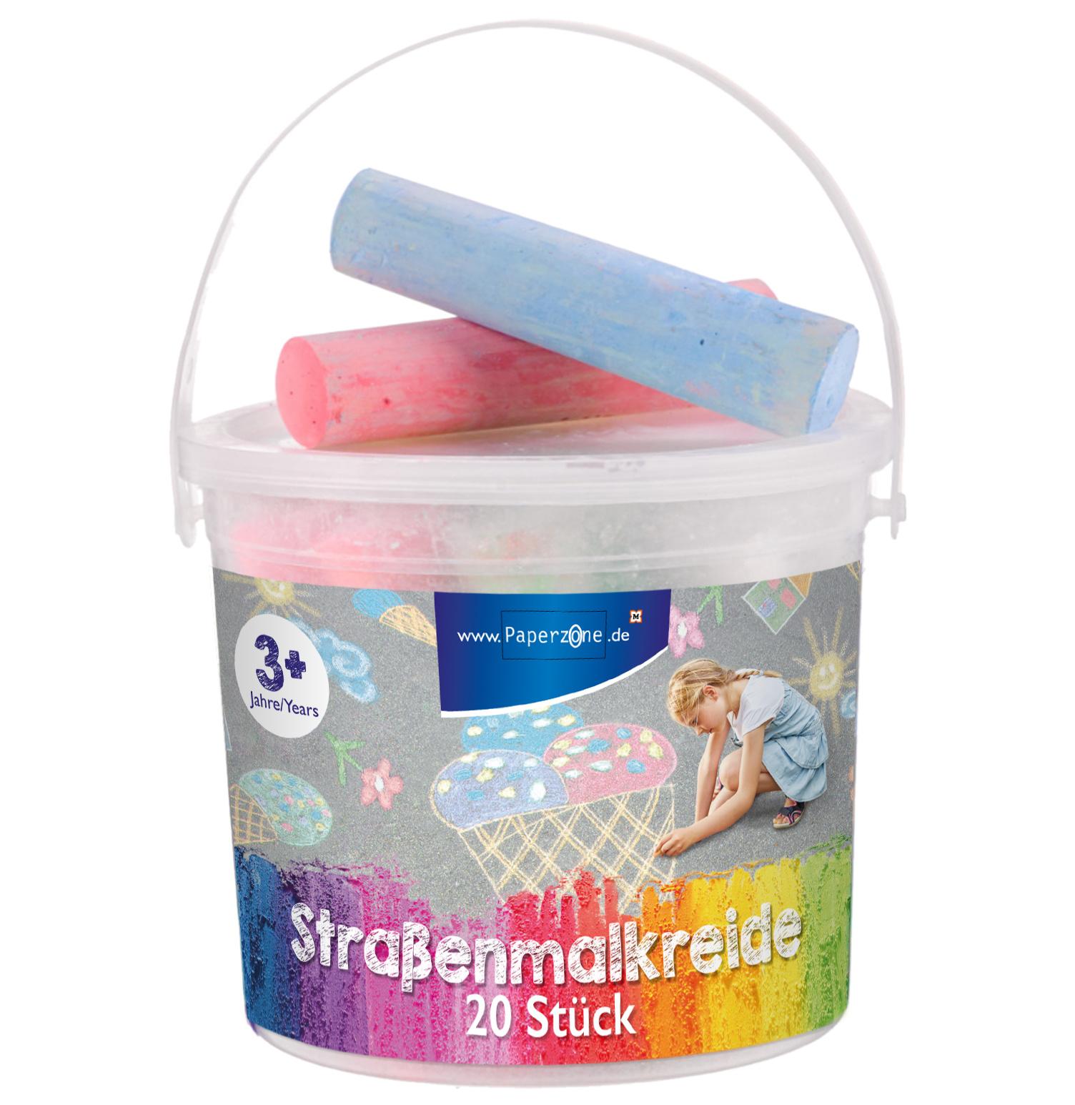 PAPERZONE  Straßenmalkreide 20er Eimer