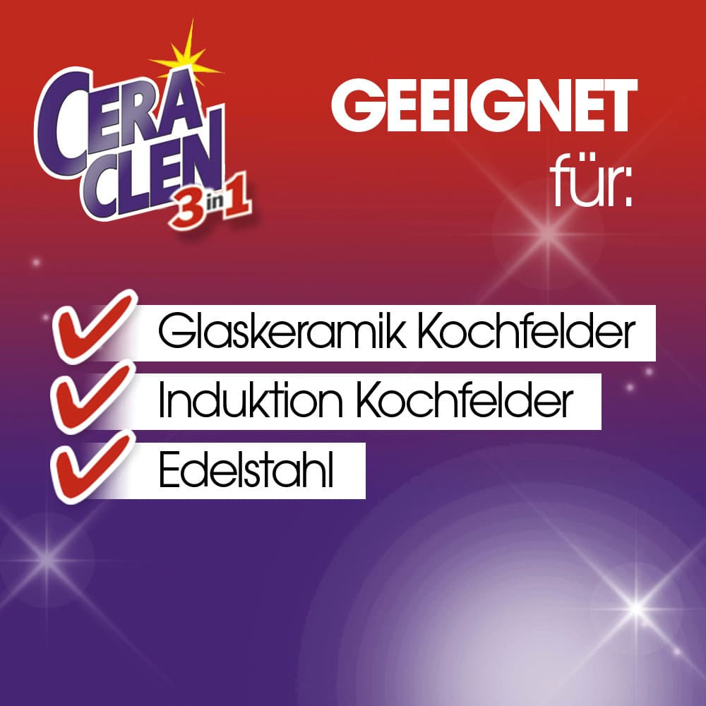Produktbild Ceraclen 3in1 Glaskeramik Reiniger&Pfleger 200 ml 5 von 6