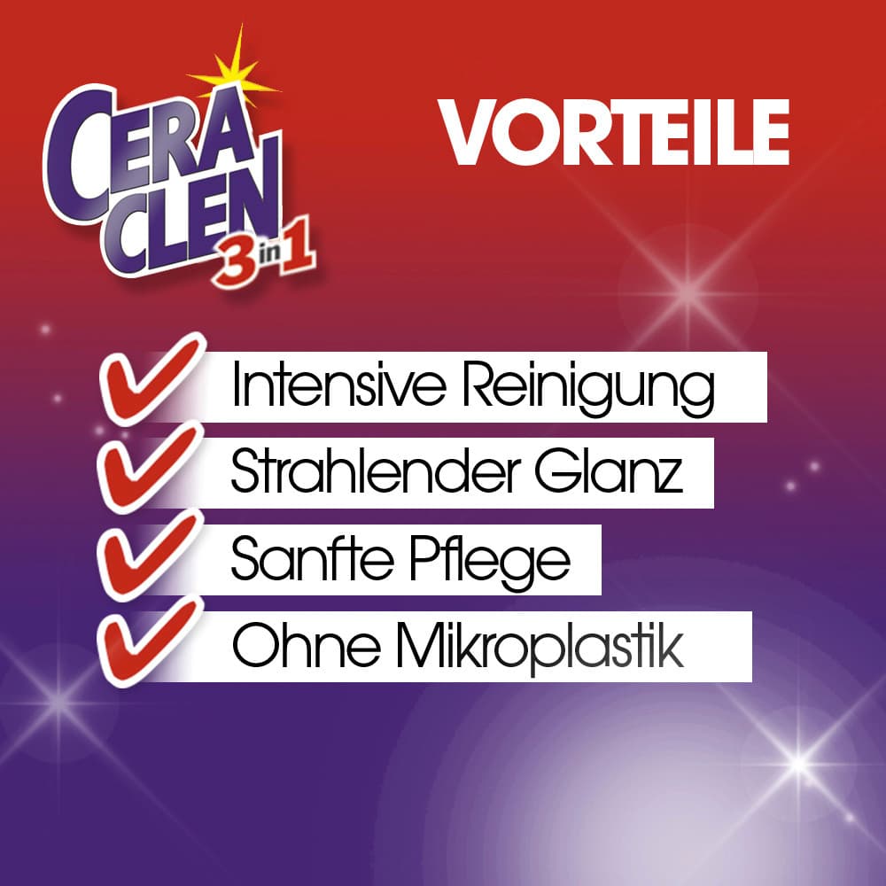 Produktbild Ceraclen 3in1 Glaskeramik Reiniger&Pfleger 200 ml 6 von 6