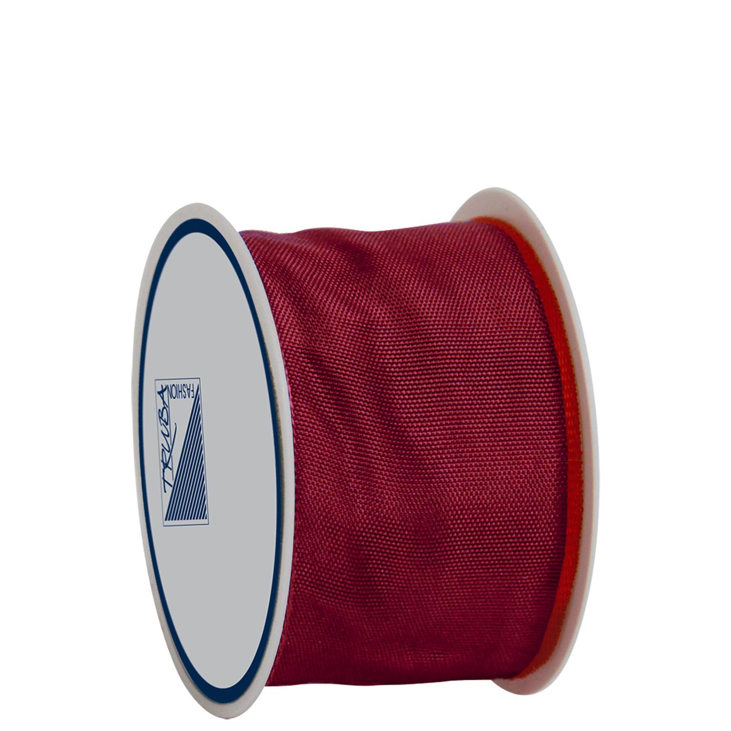 TRUBA Drahtkantenband auf Rolle 40mm x 3m bordeaux
