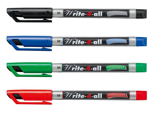 Produktbild STABILO® Permanent-Marker - STABILO Write-4-all - medium - 4er Pack - blau, rot, grün, schwarz 3 von 9