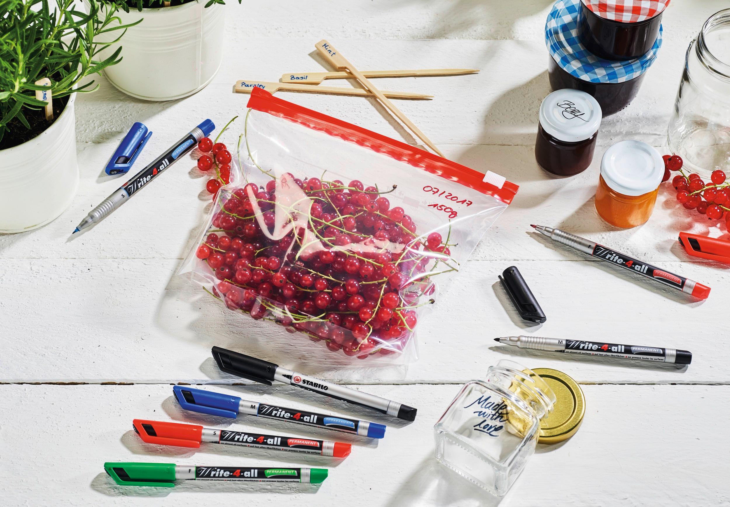 Produktbild STABILO® Permanent-Marker - STABILO Write-4-all - medium - 4er Pack - blau, rot, grün, schwarz 9 von 9
