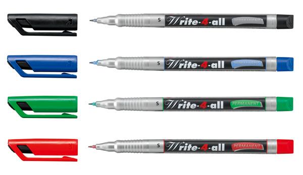 Produktbild STABILO® Permanent-Marker - STABILO Write-4-all - superfein - 4er Pack - blau, rot, grün, schwarz 2 von 9