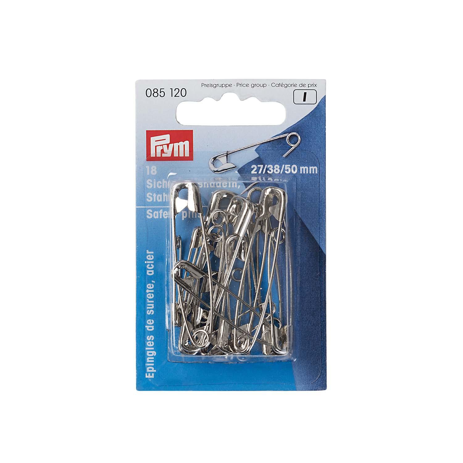 Prym Sicherheitsnadeln ST 27/38/50 mm silberfarbig