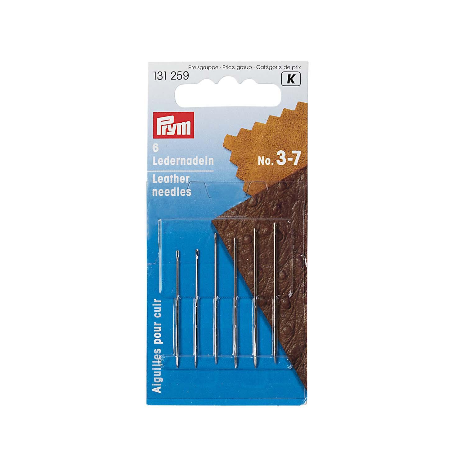 Prym Ledernadeln Stärke 3-7 silberfarbig