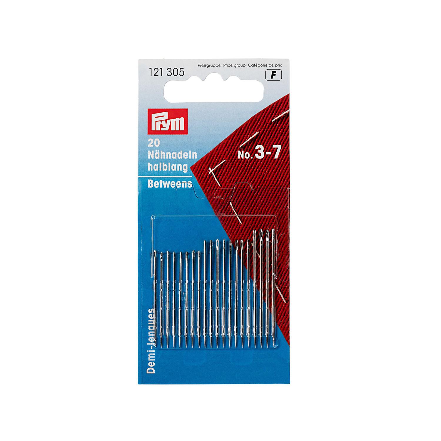 Prym Nähnadeln halblang Stärke 3-7 silberfarbig