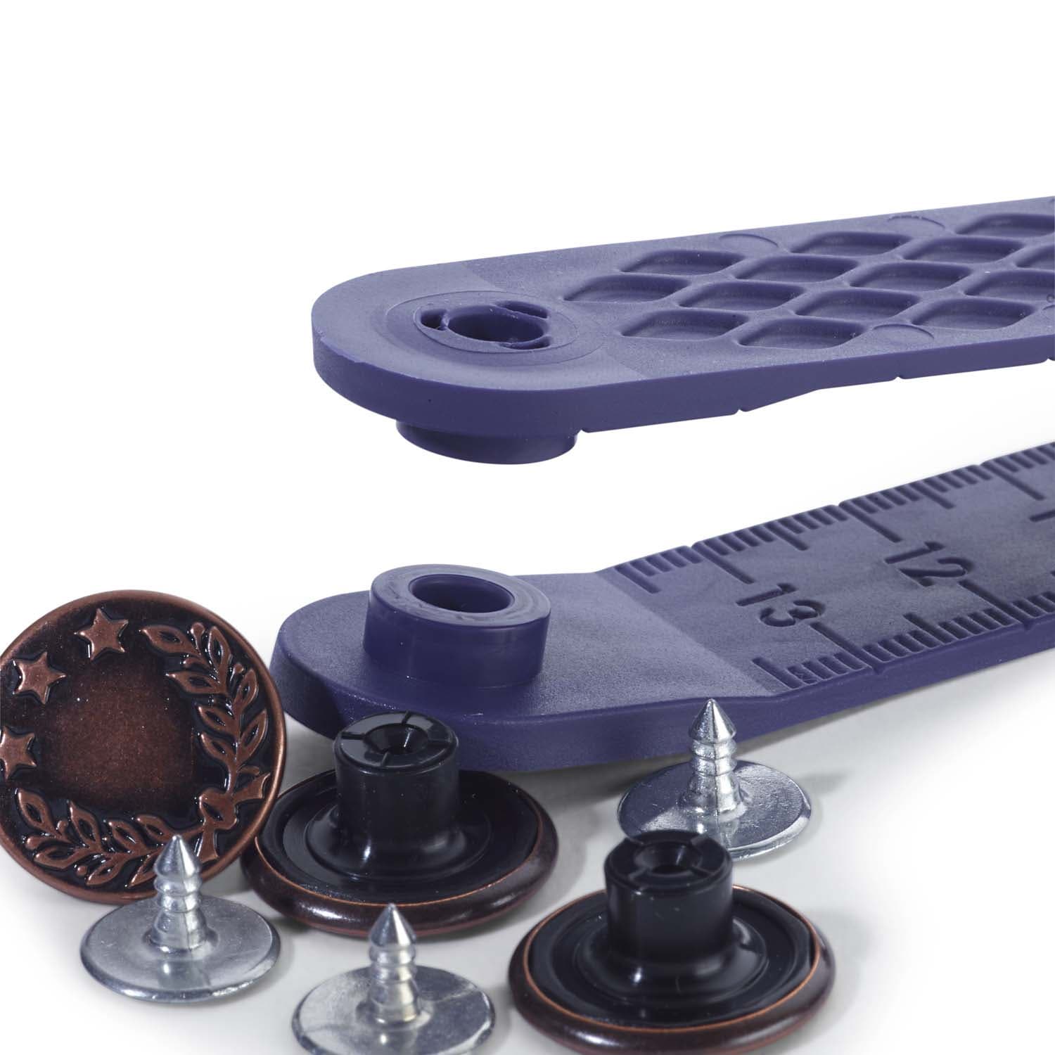 Produktbild Prym nähfreie Jeans-Knöpfe Lorbeerkranz Messing 17 mm altkupfer 3 von 3