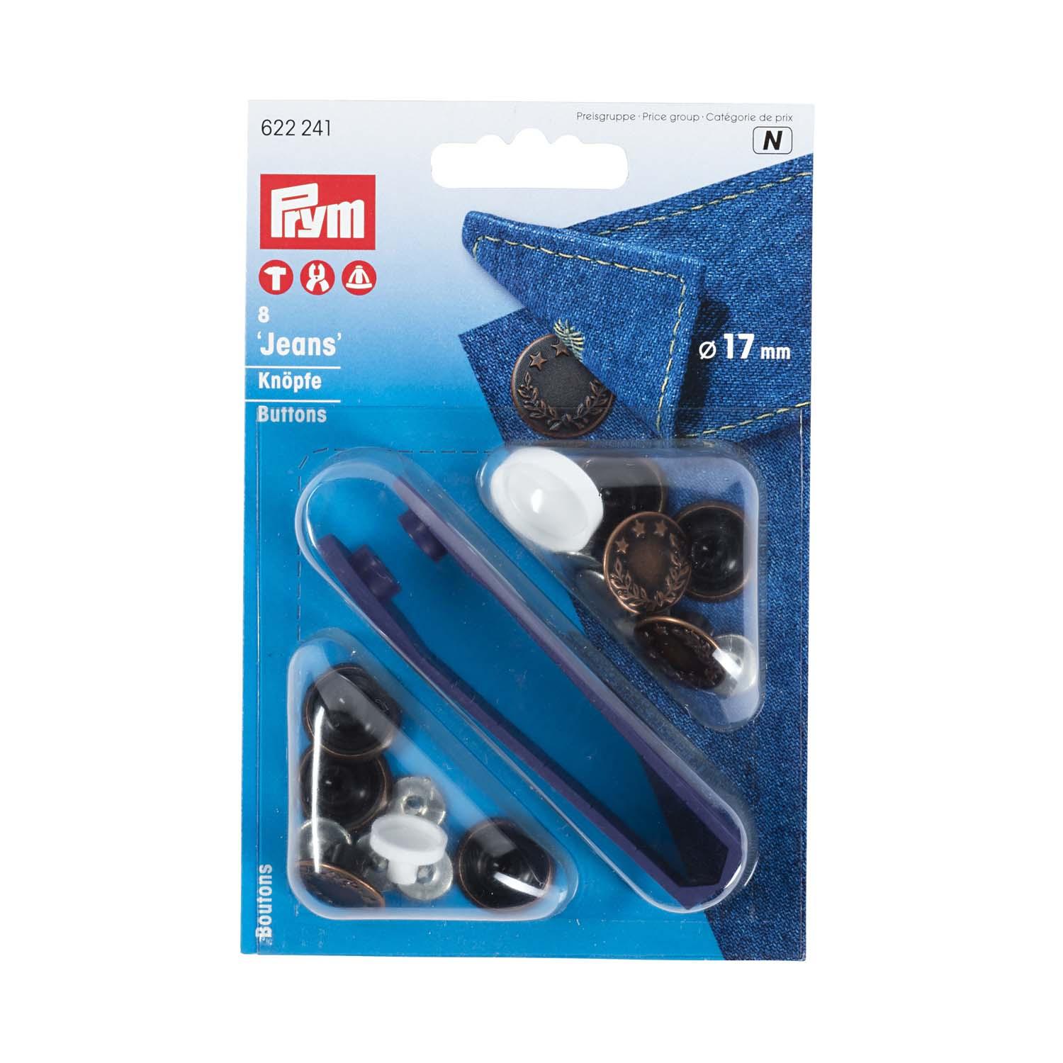 Prym nähfreie Jeans-Knöpfe Lorbeerkranz Messing 17 mm altkupfer