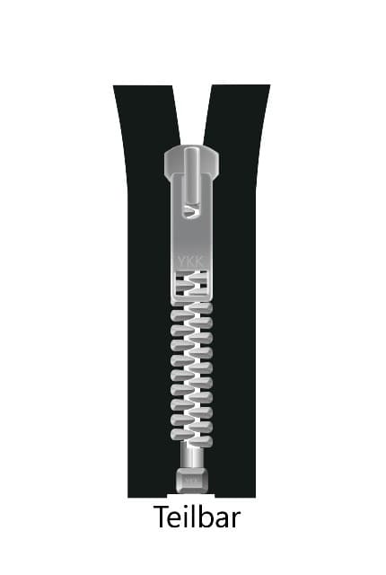 Produktbild YKK Reißverschluss teilbar mit Kunststoffzahnkette - 55 cm 2 von 2