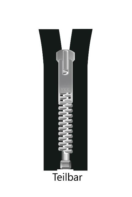 Produktbild YKK Reißverschluss teilbar mit Metallkette - 65 cm 2 von 2