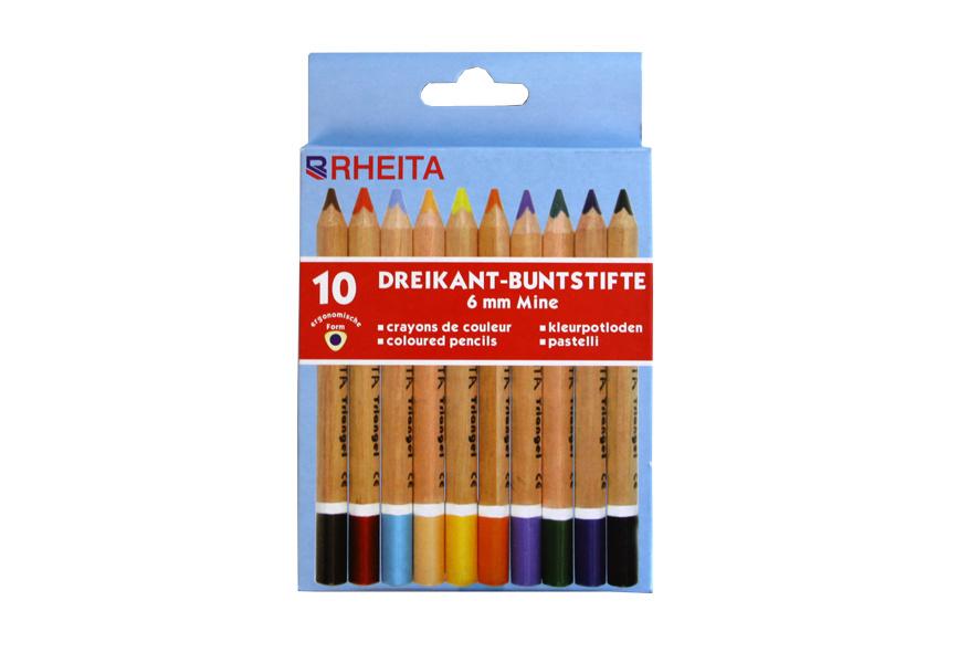 RHEITA 10 dicke Buntstifte