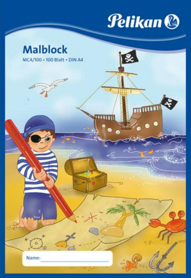 Produktbild Pelikan Malblock A4 sortiert 100 Blatt 70g/qm 2 von 5