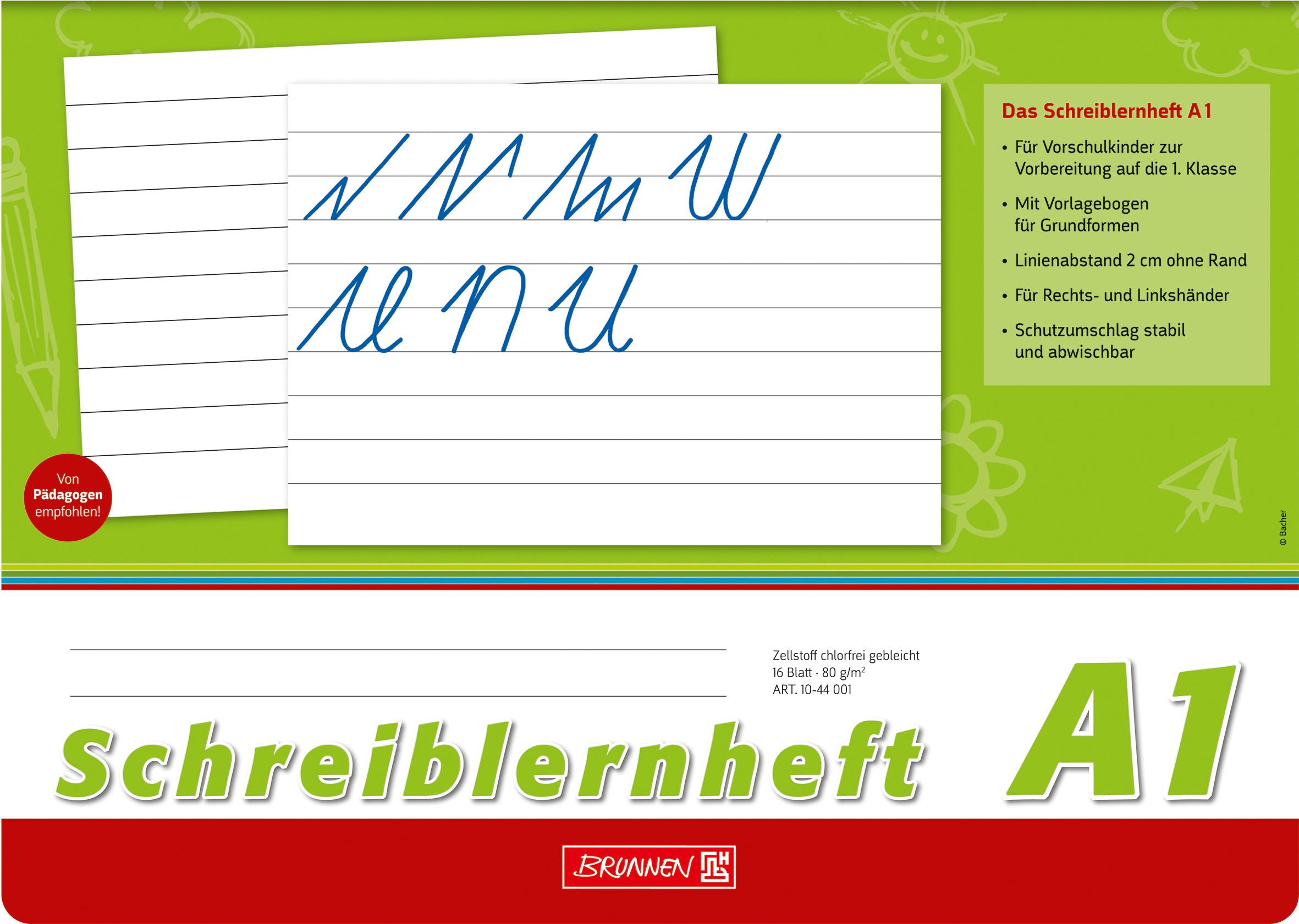 BRUNNEN Schreiblernheft A4 quer Lineatur A1