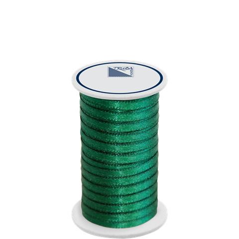 TRUBA Doppelsatinband auf Rolle 3mm x 5m tannengrün