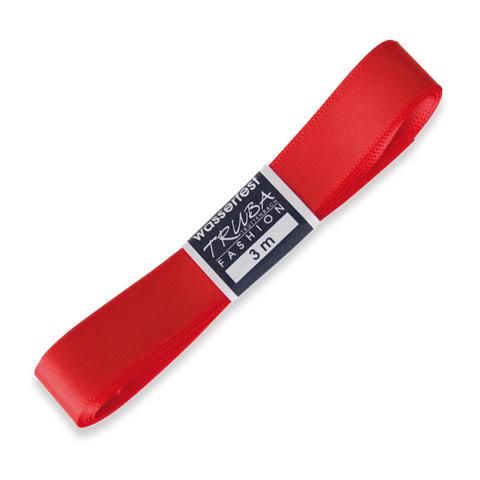 TRUBA Seidenband mit Webkante rot