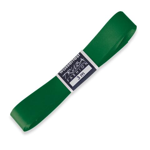 TRUBA Seidenband mit Webkante dunkelgrün