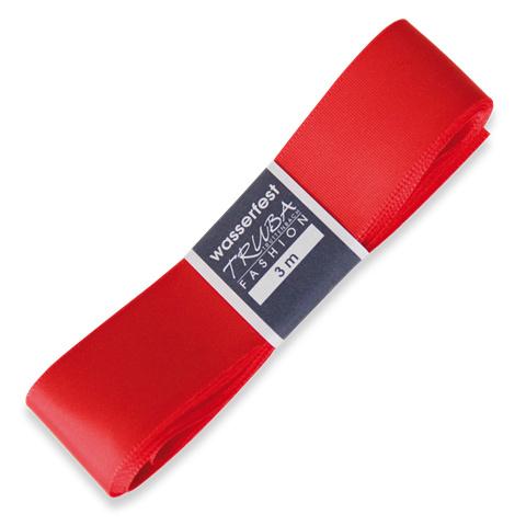 TRUBA Seidenband mit Webkante rot