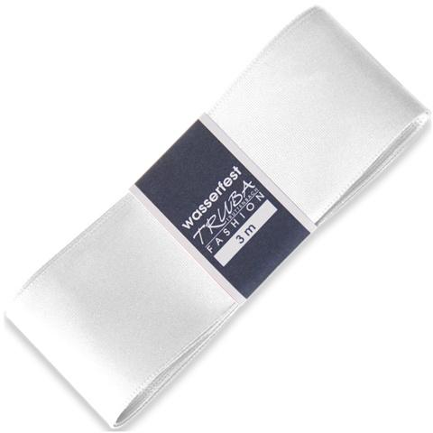 TRUBA Seidenband mit Webkante weiss
