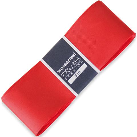 TRUBA Seidenband mit Webkante rot