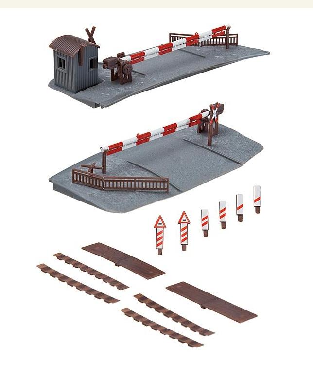 Faller 120173 - H0 - Bahnübergang beschrankt - mit zwei kleinen Häuschen