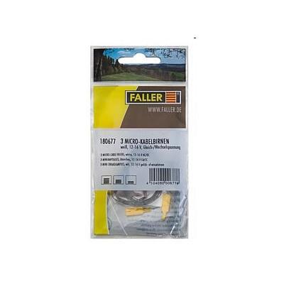 Faller 180677 - Micro-Kabelbirnen weiss (3 Stc. Im Blister)