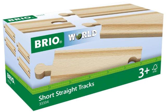 BRIO Bahn - 1/2 Gerade Gleise, 4 Stück