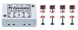 Viessmann 5835 - H0 Andreaskreuze, 4 Stück mit Blinkelektronik