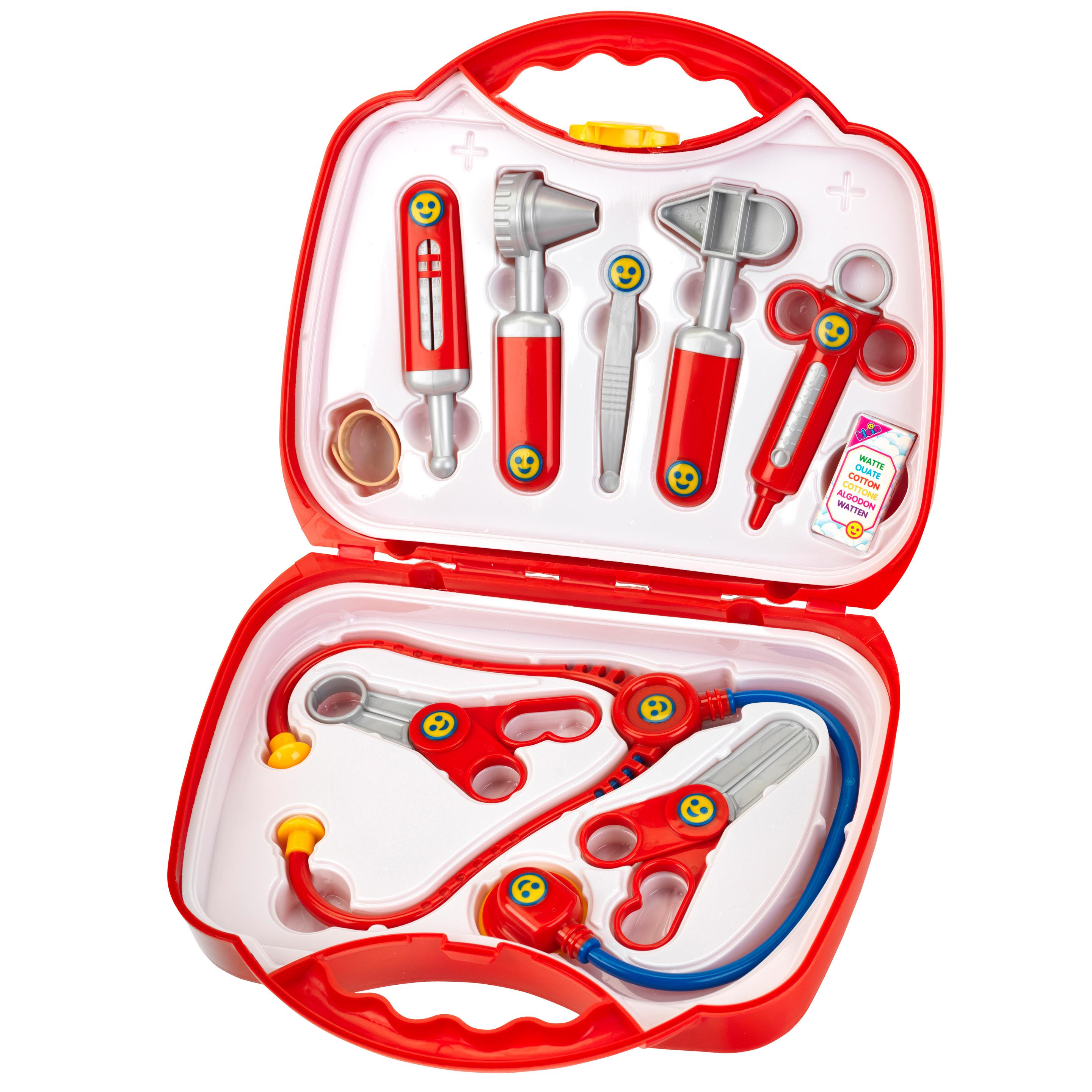 Produktbild Theo Klein 4383 Arztkoffer | 14-teiliger Doktorkoffer mit Stethoskop, Thermometer, Spritze und praktischem Tragegriff 5 von 5