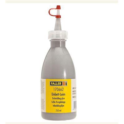 Faller 170662 - Einbett-Leim schottergrau 250 ml