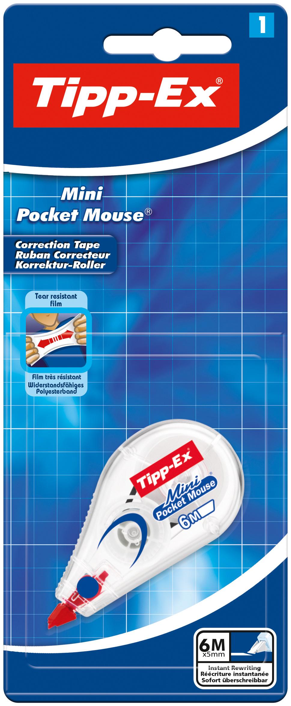Tipp-Ex Mini Pocket Mouse Korrekturroller - 6 m x 5 mm, 1er Pack
