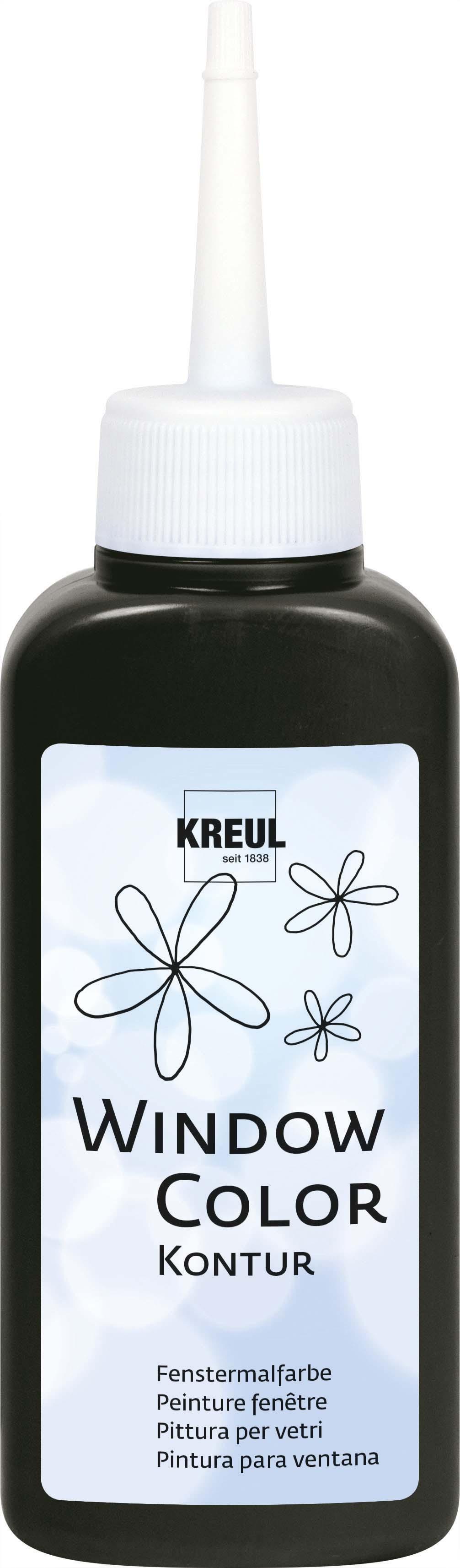 KREUL Window Color Konturenfarbe Schwarz 80 ml