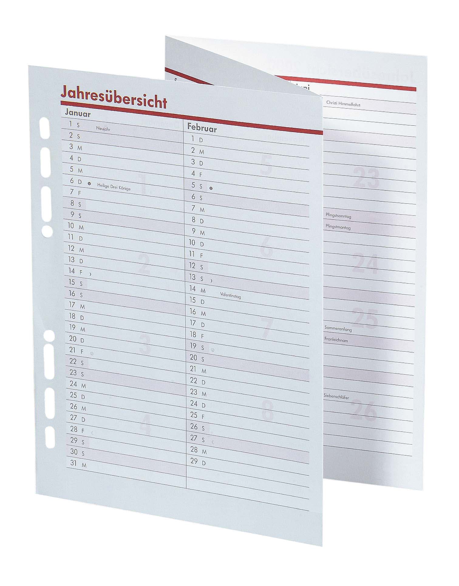 bsb Timereinlagen Manager Jahresübersicht A5