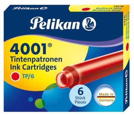 Pelikan Tintenpatrone 4001® rot 6 Stück