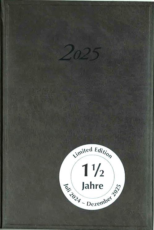 Kalender-Buch A5 Juli 2024 - Dezember 2025 schwarz