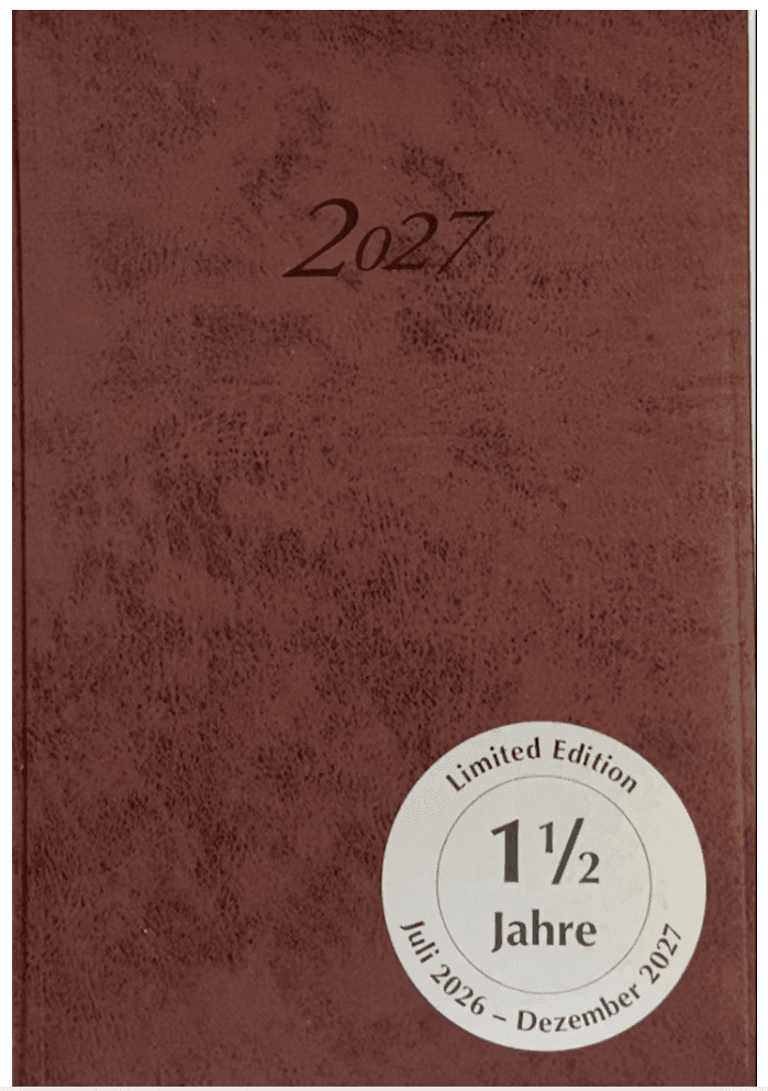 KALENDER-BUCH Juli 2026-Dezember 2027 Blau 592 Seiten