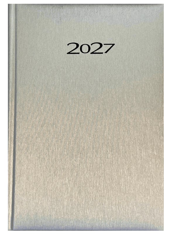 KALENDER-BUCH 2027 A5 Chef Miradur Silber 1 Tag 1 Seite