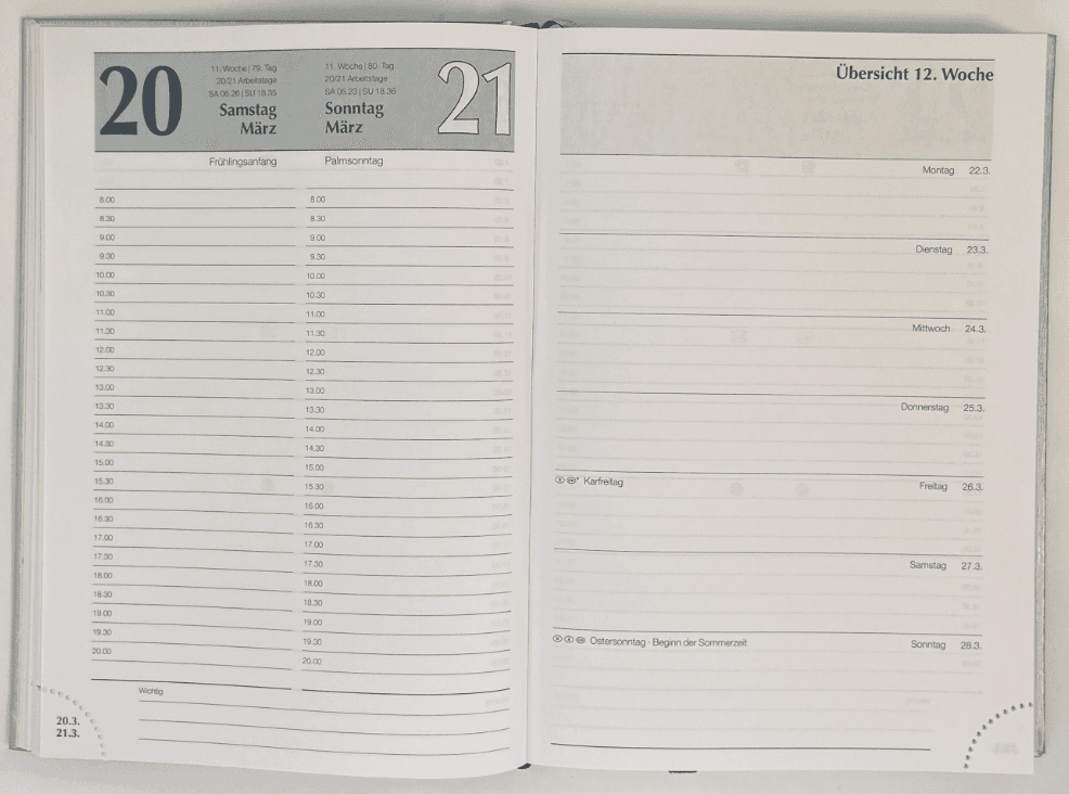 KALENDER-BUCH 2027 A5 Chef Miradur Silber 1 Tag 1 Seite