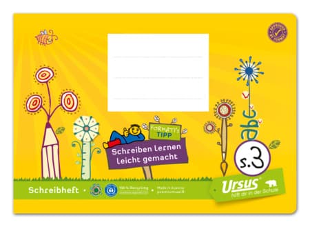 Ursus Formati Schreibheft S3 A5 quer 6/6/6/6mm liniert