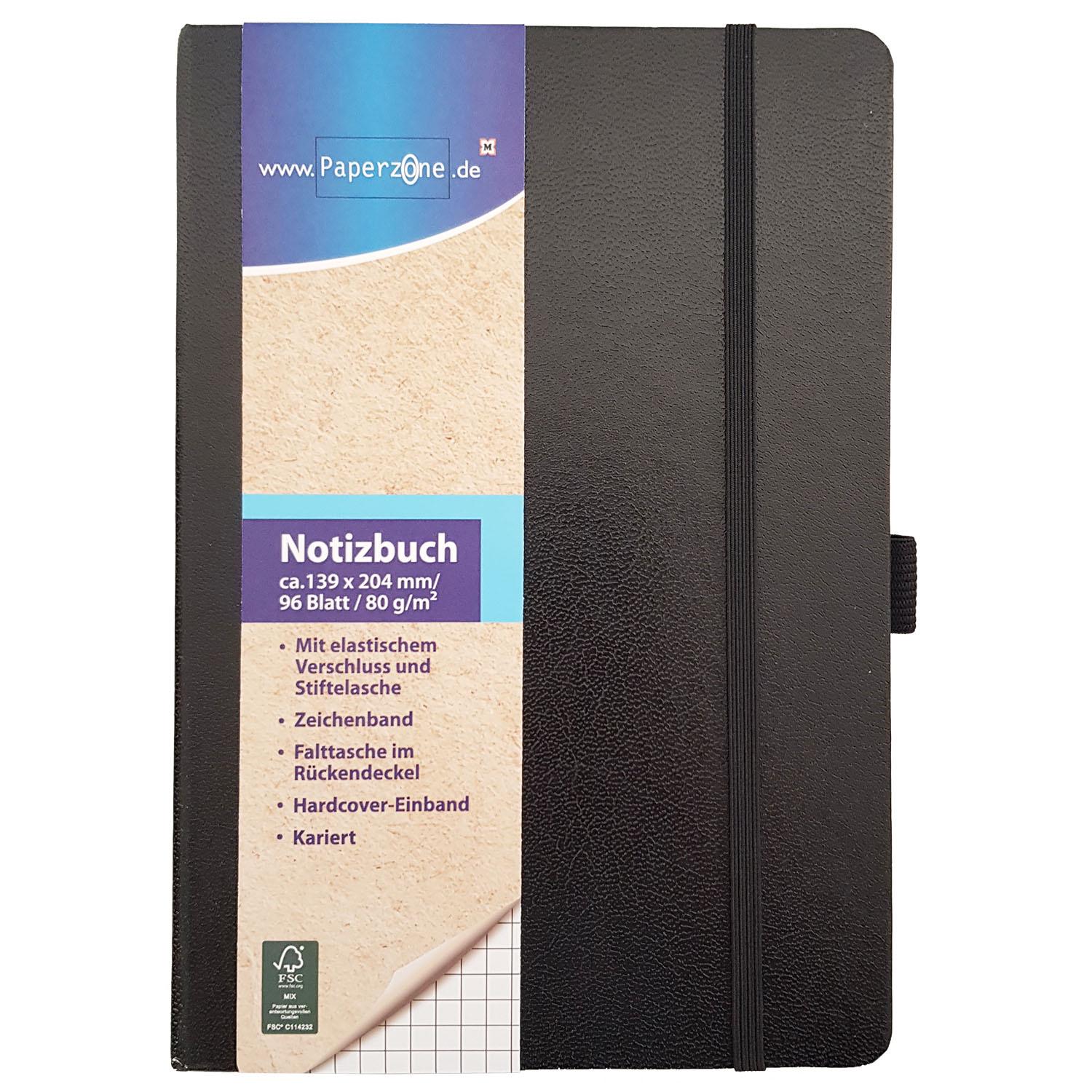 PAPERZONE Notizbuch A5 kariert