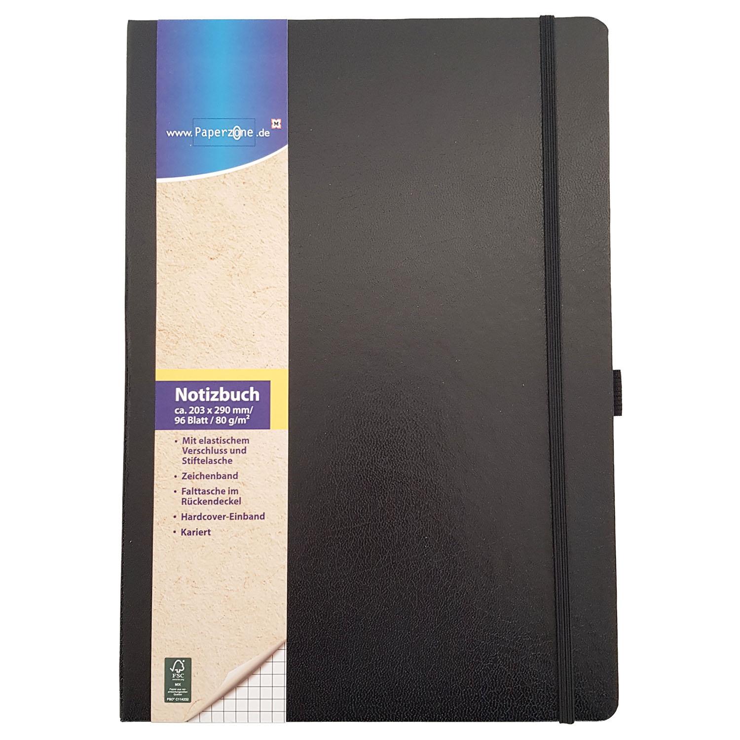 PAPERZONE Notizbuch A4 kariert
