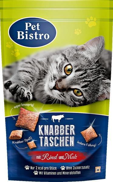 Pet Bistro Katzensnack Knabbertaschen mit Rind und Malz