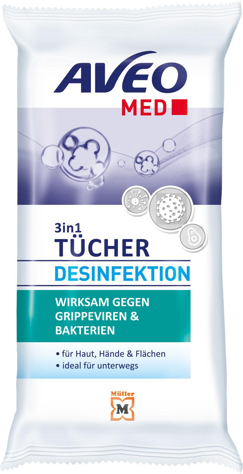AVEO MED 3in1 Desinfektionstücher
