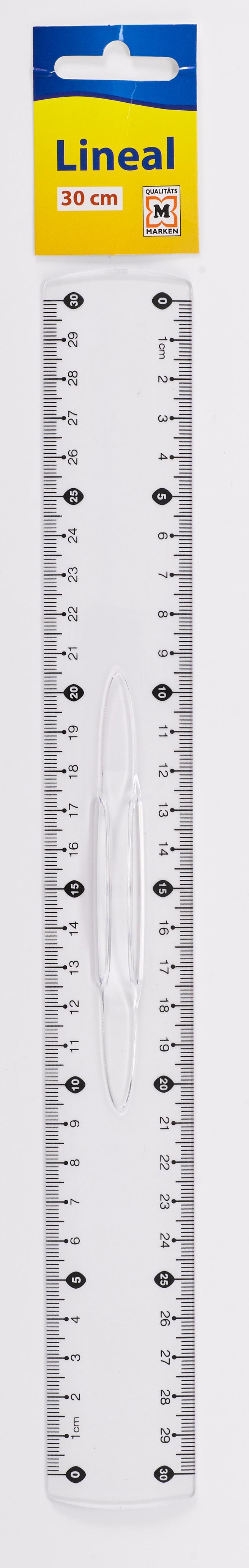 Lineal 30cm transparent